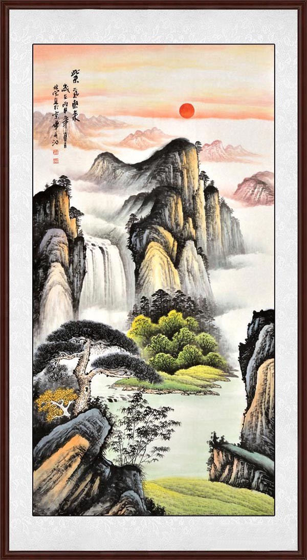 董事長(zhǎng)辦公室設(shè)計(jì)時(shí)掛哪些裝飾畫，可以襯托出品味和修養(yǎng)《紫氣東來》